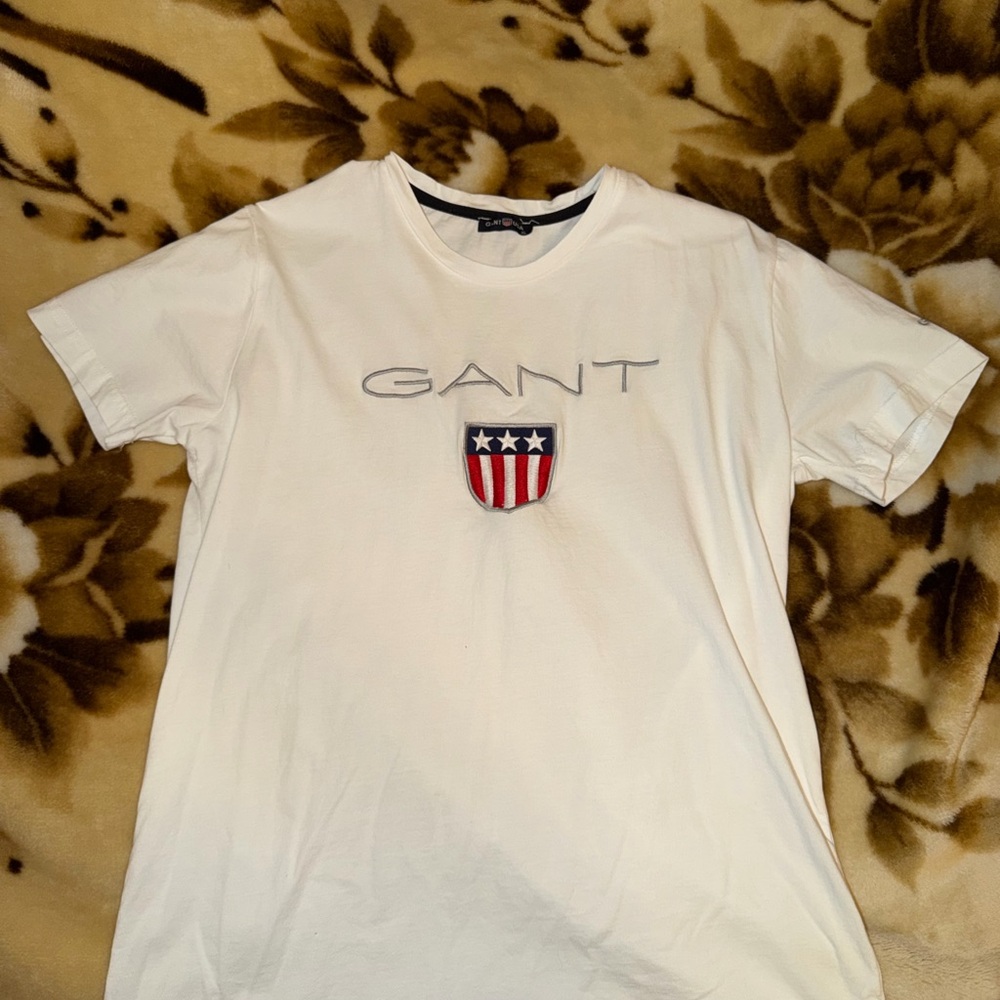 Gant White Tee with Shield Logo